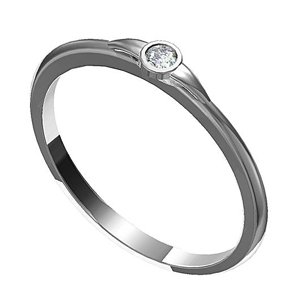 Zásnubný prsteň s briliantom Leonka 003