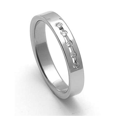 Dámsky oceľový snubný prsteň RZ04025