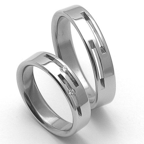 Pánsky oceľový snubný prsteň RZ85015