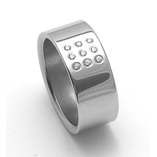 Dámsky oceľový snubný prsteň RZ08001
