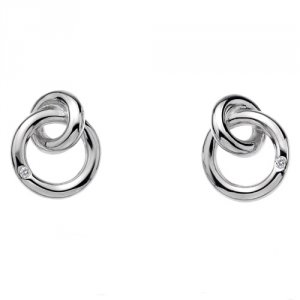 Strieborné náušnice Hot Diamonds Eternity Interlocking Silver Stud DE308