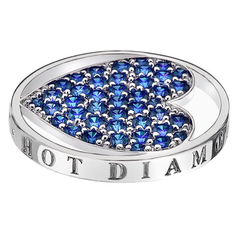 Strieborný prívesok Hot Diamonds Emozioni Azure Sparkle Heart Mirage Coin