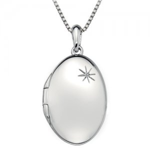Strieborný prívesok Hot Diamonds Memoirs Oval Locket