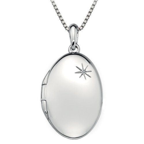 Strieborný prívesok Hot Diamonds Memoirs Oval Locket