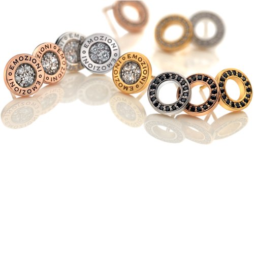 Strieborné náušnice Hot Diamonds Emozioni Saturno Clear DE408
