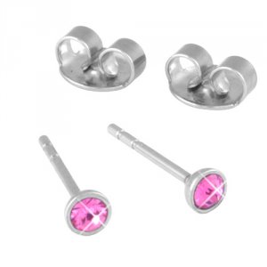Náušnice s krištáľmi Swarovski ESSW09-ROSE