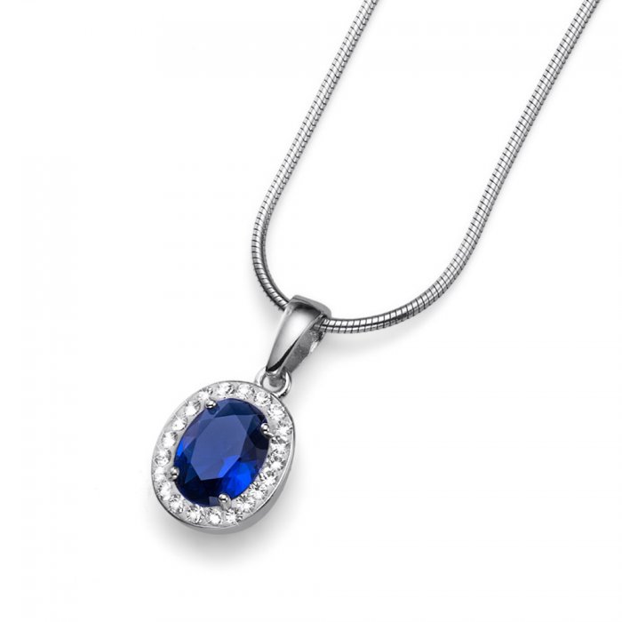 Prívesok s krištáľmi Swarovski Oliver Weber Pure Blue 61109BLU
