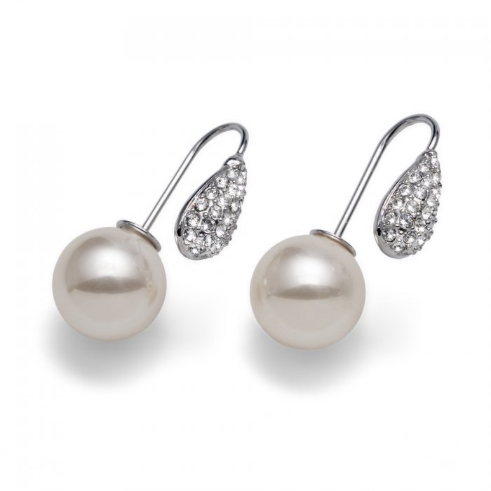 Náušnice s krištáľmi Swarovski Oliver Weber Dual 22417R