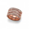 Prsteň s krištáľmi Swarovski Oliver Weber Index Rosegold 41116RG