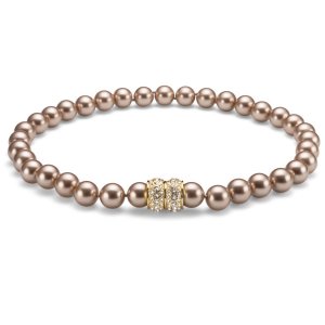 Náhrdelník s krištáľmi Swarovski Oliver Weber Lucent Champagner