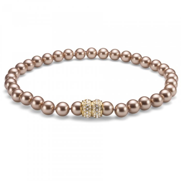 Náhrdelník s krištáľmi Swarovski Oliver Weber Lucent Champagner
