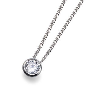 Strieborný prívesok s krištáľmi Swarovski Oliver Weber Solitaite 61118