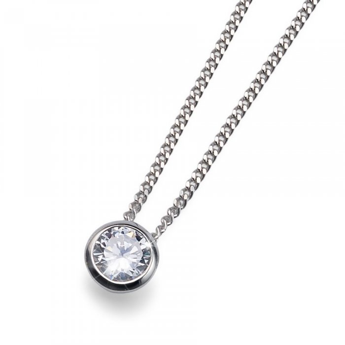 Strieborný prívesok s krištáľmi Swarovski Oliver Weber Solitaite 61118