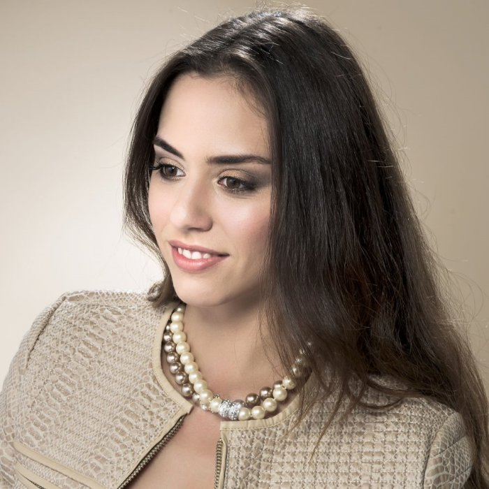 Náhrdelník s krištáľmi Swarovski Oliver Weber Lucent Champagner