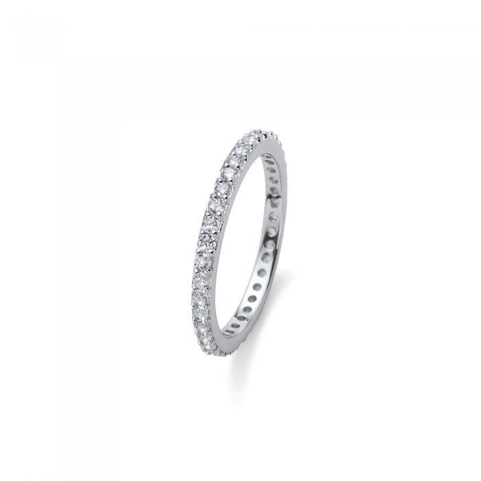 Strieborný prsteň so zirkónmi Swarovski Oliver Weber Jolie