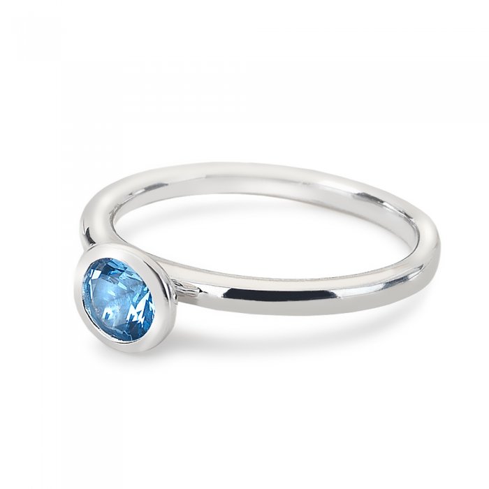 Strieborný prsteň Hot Diamonds Emozioni Scintilla Blue Peace
