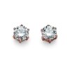 Náušnice s krištáľmi Swarovski Oliver Weber Brilliance Medium rosegold crystal
