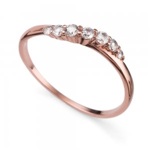 Prsteň s krištálmi Swarovski Oliver Weber Petite rosegold crystal