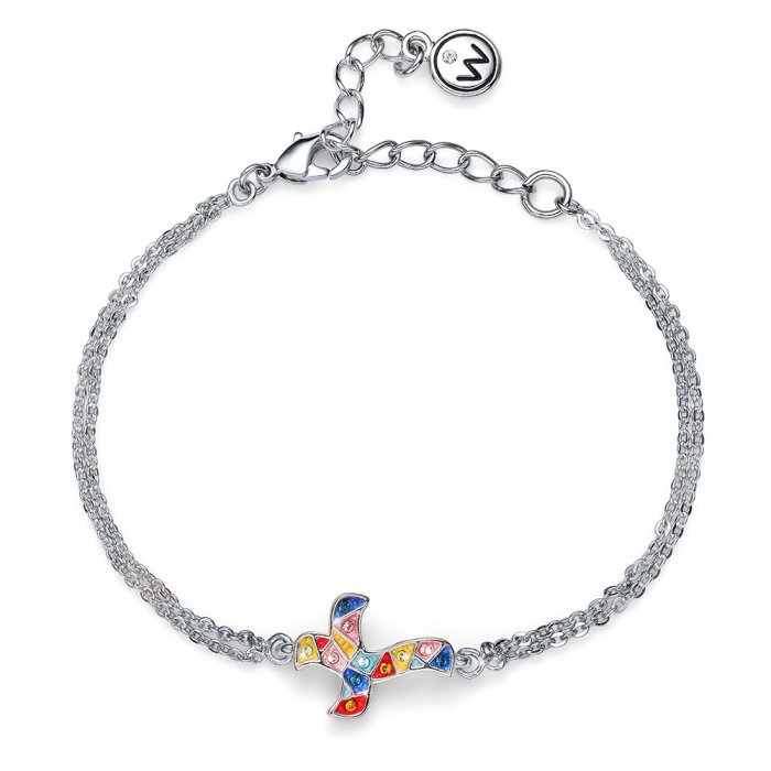 Náramok s krištálmi Swarovski Oliver Weber Gaudi Croix multi