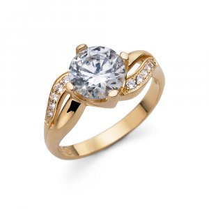 Prsteň s krištálmi Swarovski Oliver Weber Success gold crystal