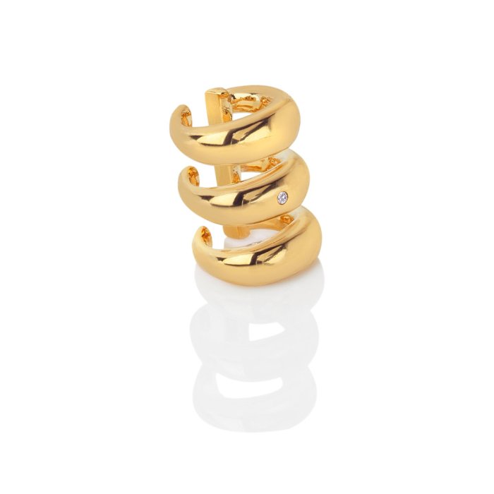 Strieborná single náušnica Cuff Hot Diamonds x Jac Jossa Soul DE664