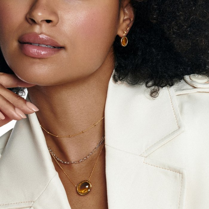 Strieborné náušnice Hot Diamonds X Gemstones Oval DE777