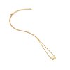 Strieborný náhrdelník Hot Diamonds X Gemstones Rectangle DN180