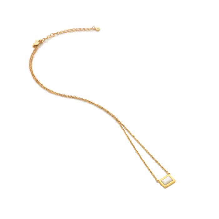 Strieborný náhrdelník Hot Diamonds X Gemstones Rectangle DN180