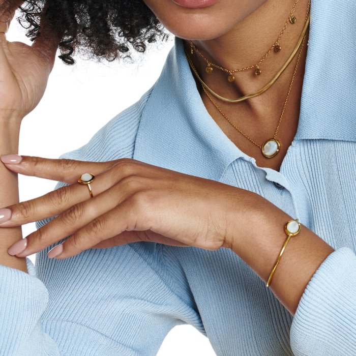 Strieborný náhrdelník Hot Diamonds X Gemstones Oval DN186