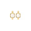 Strieborné náušnice Hot Diamonds X Gemstones Square DE767