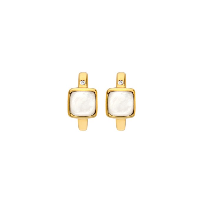 Strieborné náušnice Hot Diamonds X Gemstones Square DE767