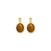 Strieborné náušnice Hot Diamonds X Gemstones Oval DE777