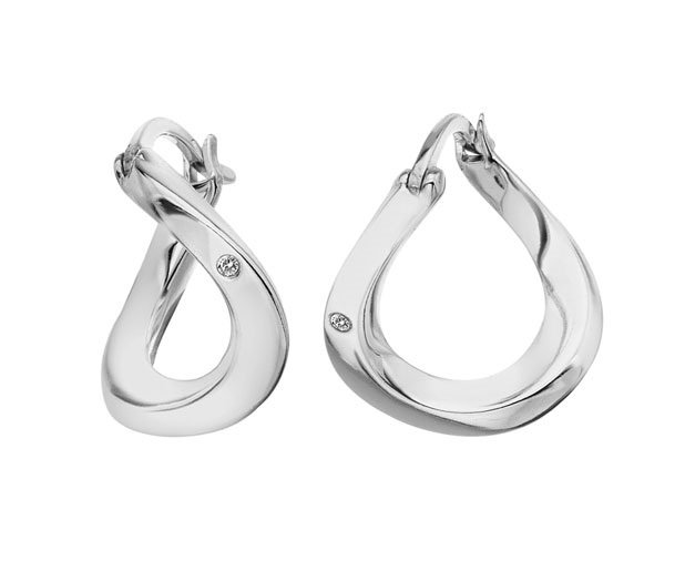 Strieborné náušnice Hot Diamonds Huggies DE792