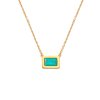 Strieborný náhrdelník Hot Diamonds X Gemstones Rectangle DN179
