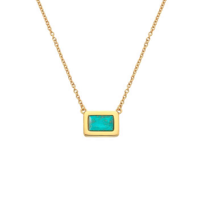 Strieborný náhrdelník Hot Diamonds X Gemstones Rectangle DN179