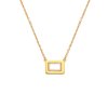 Strieborný náhrdelník Hot Diamonds X Gemstones Rectangle DN180